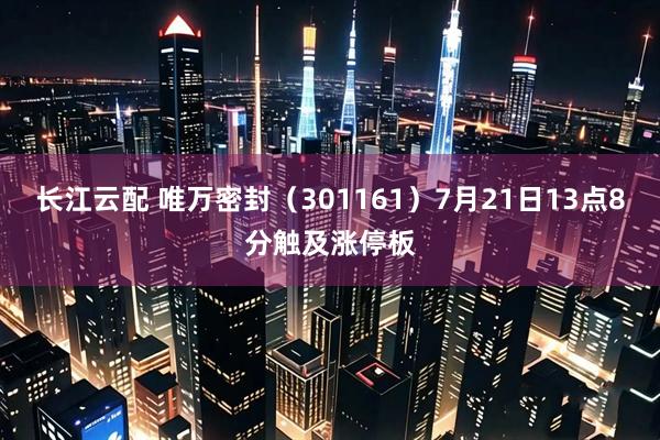 长江云配 唯万密封（301161）7月21日13点8分触及涨停板